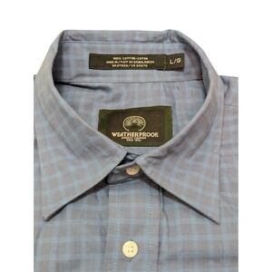 Weatherproof Men's L/G Button Down Shirt‎ Checkered Plaid Long Sleeve